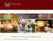 Tablet Screenshot of mezzalunafinecatering.com